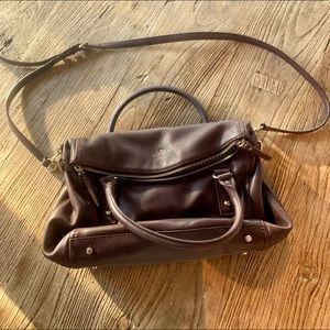 Chocolate brown leather Kate Spade bag.